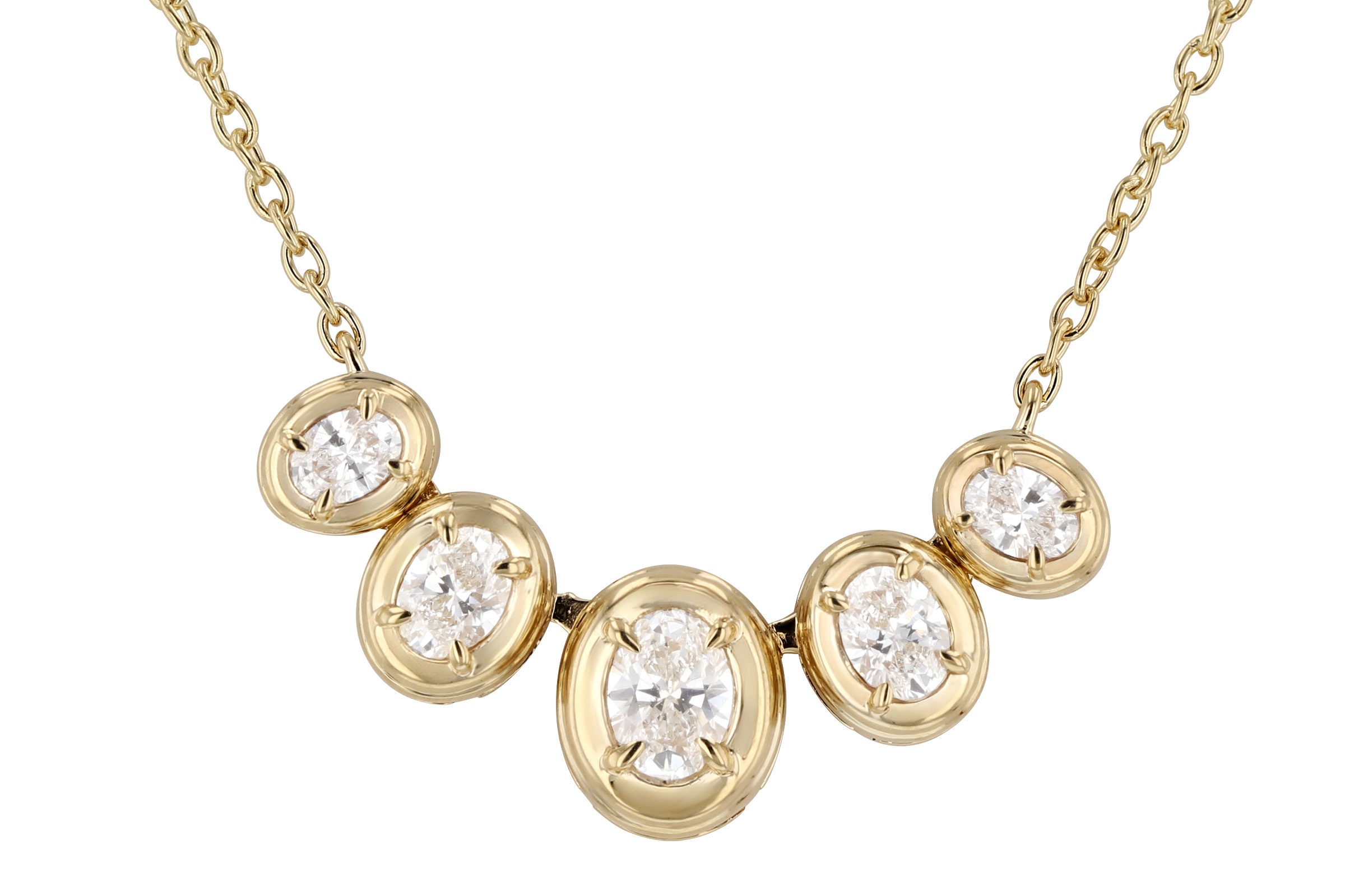 M294-02538: NECKLACE .85 TW OVAL CUT DIA (18")